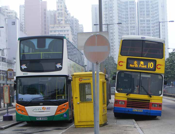 New World First Bus Alexander Dennis Enviro500 4022 & Citybus Volvo Olympian NCME 601